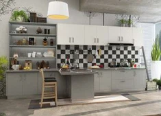 Armoires de cuisine élégantes bon marché