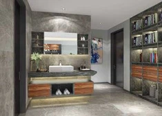 Vanité de salle de bain en mélamine