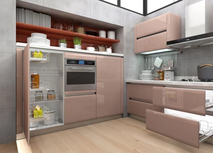 Lacquer Finish Kitchen Cabinet