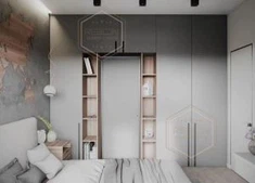 Garde-robe en bois de chambre à coucher