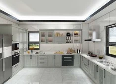 Armoire de cuisine en forme de U