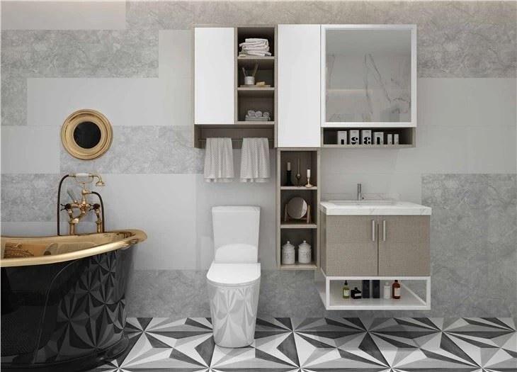 Armoire haute de salle de bain contemporaine