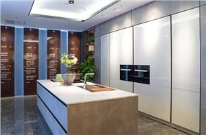 Placard de cuisine enduit de laque